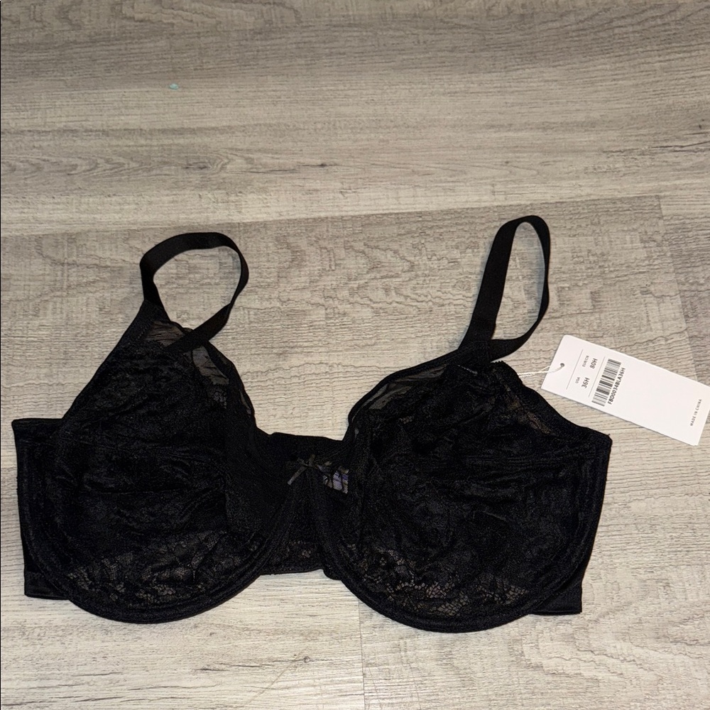 Elegant Black Lace Underwire Bra
